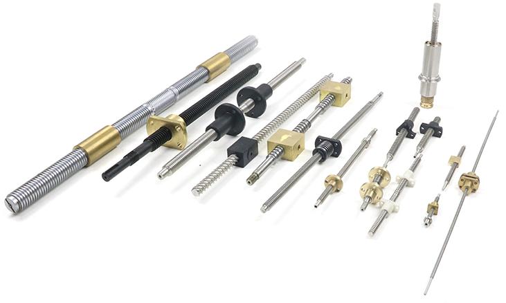 What are the commonly used nut materials of lead screws?