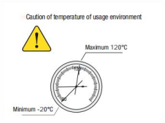 Caution of temperature of usage environment