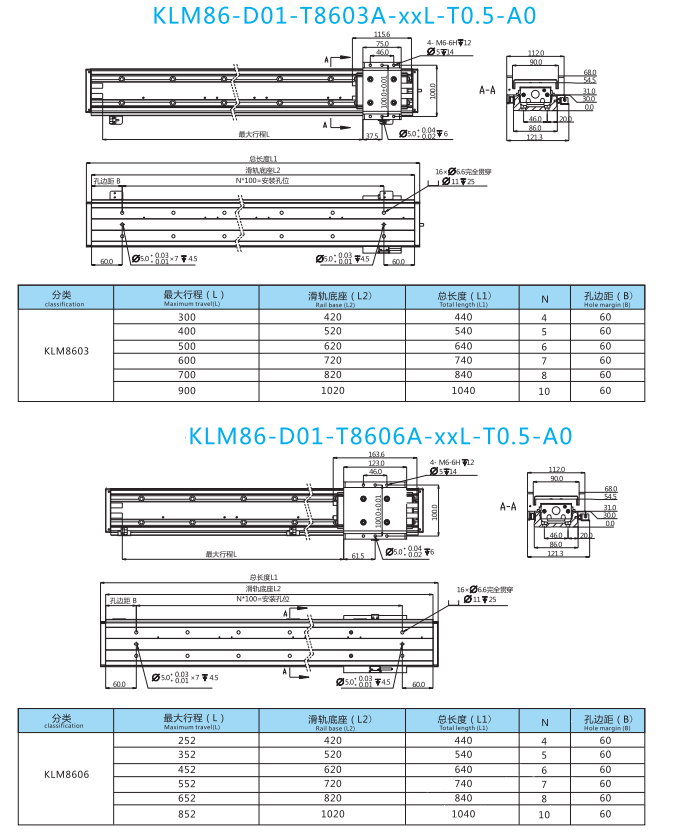 KK linear motor drawing