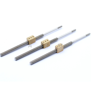 Custom T6 Pitch 2mm Tr6x4 Trapezoidal Lead Screw with Square Nut