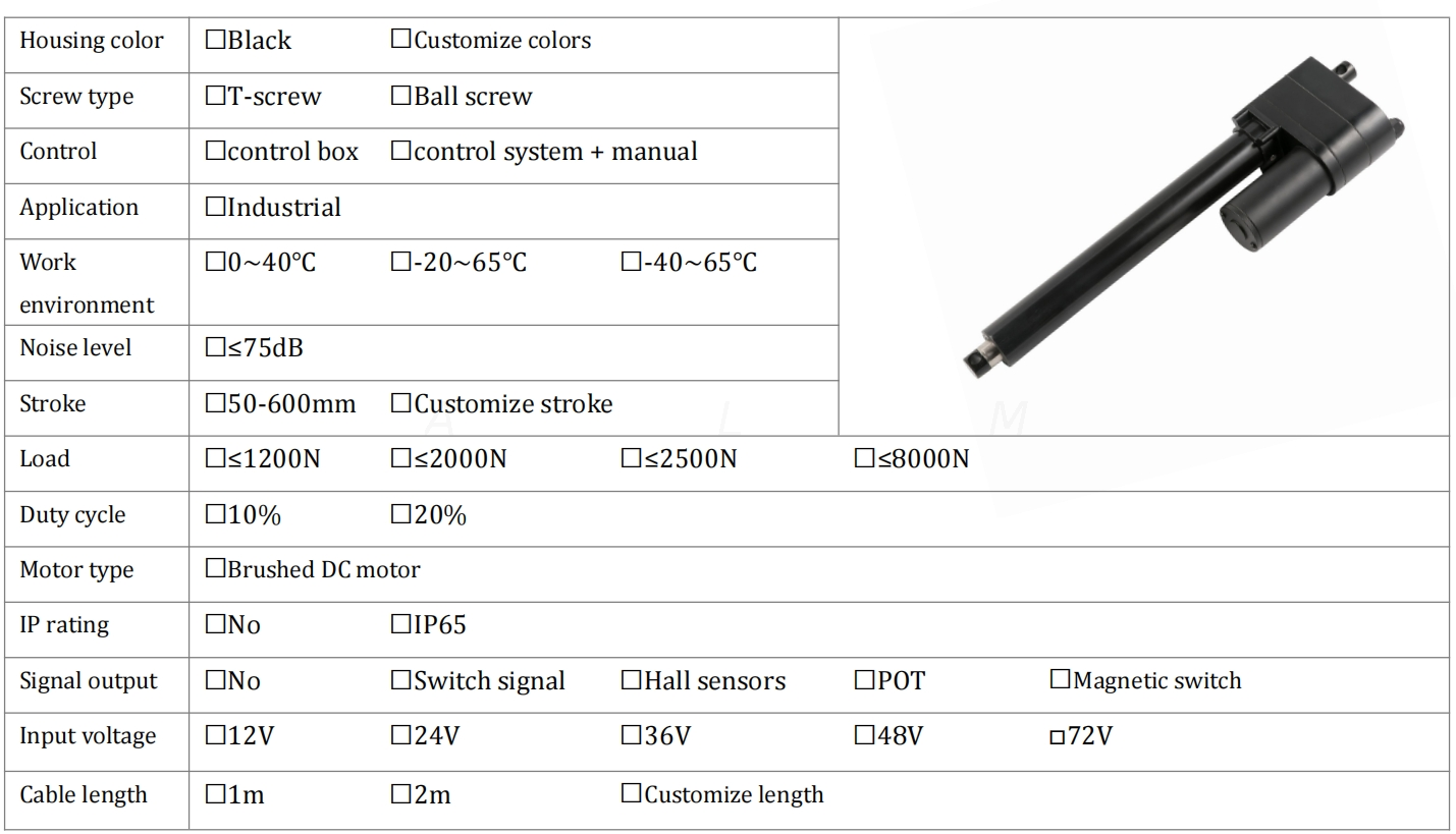 ALM606 linear actuator basic information