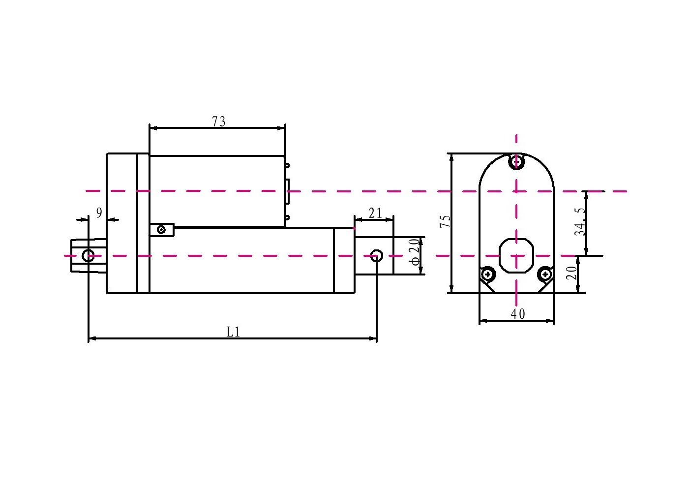 Compact Electric Linear Actuator for Intelligent Adjustment from China