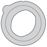 The internal profile of the full contact lip seal matches the cross-section of the ball screw shaft exactly.