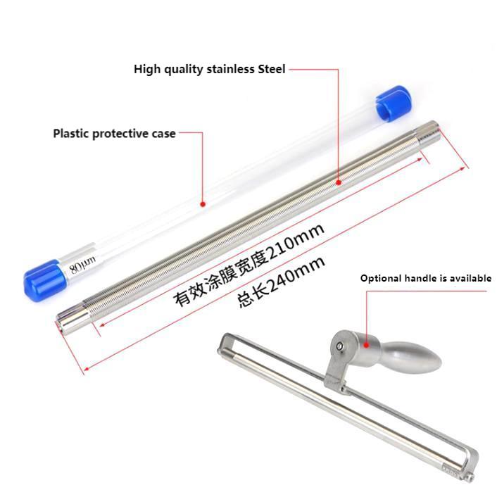 Metering Rod Holders Stainless Steel Coating Rods With Chrome Plated For Laboratory
