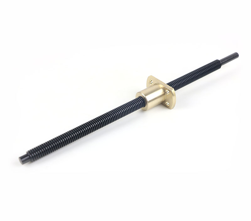 T10 Pitch 2mm Smooth Black Oxide Coating Lead Screw