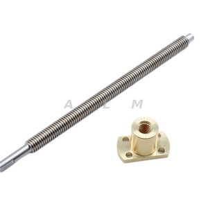 T10 Lead 1mm Tr10x1 Trapezoidal Lead Screw with Flange Nut