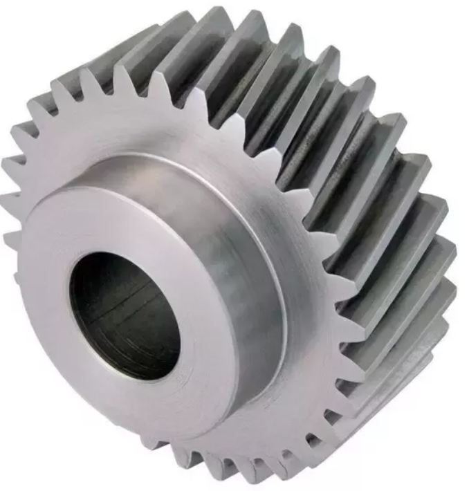 What are the advantages of helical gear in the automotive and aircraft industry?