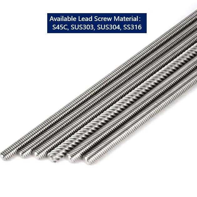 Diameter 6.35mm T6.35x12.7 Custom Trapezoidal Lead Screw & Nut