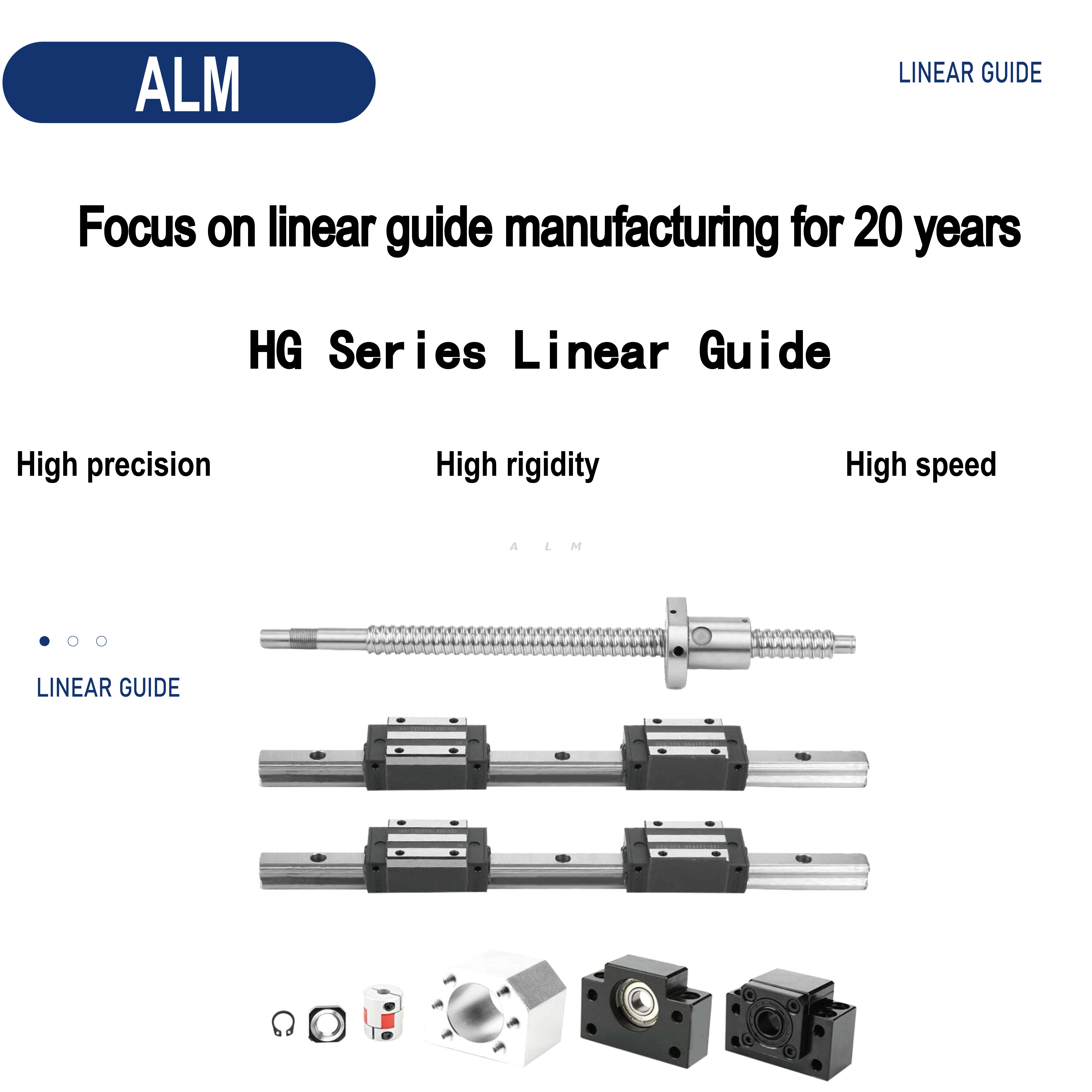 Linear Motion Guideway HGH15CA HGH20CA Bearing Block Linear Rail
