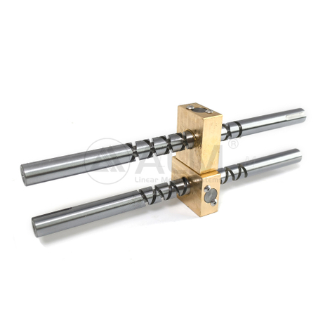 Stainless Steel ASTM1045 Chrome Plating Inch Reversing Spindle Screw with Black Coating Nut