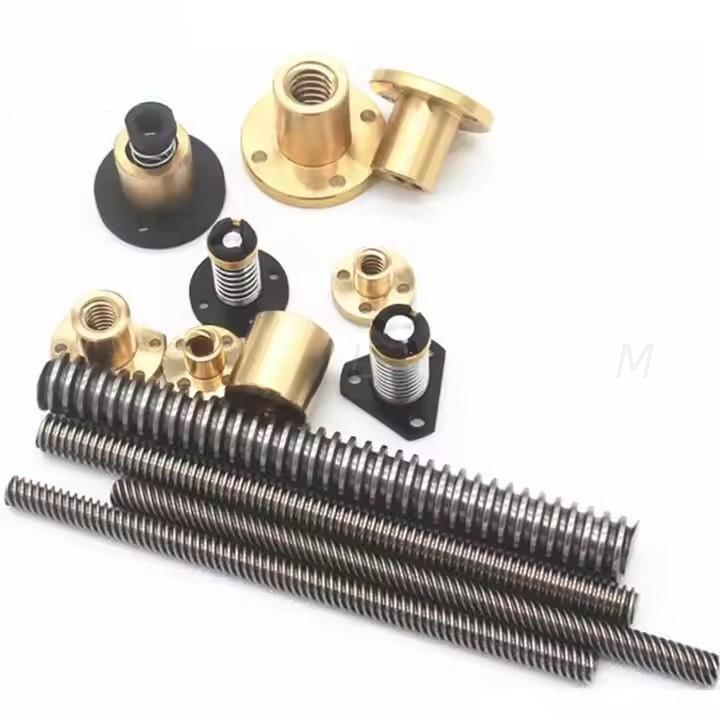 48x8 Trapezoidal Lead Screws & Sleeve flange anti-backlash Nut