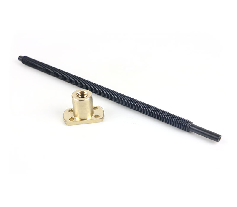 T10 Pitch 2mm Smooth Black Oxide Coating Lead Screw