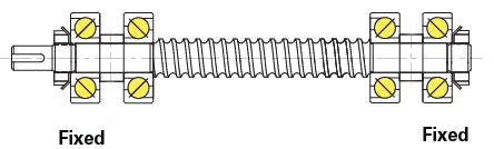 The ball screw is installed under tension and has fixed bearings at both ends to help reduce thermal expansion.