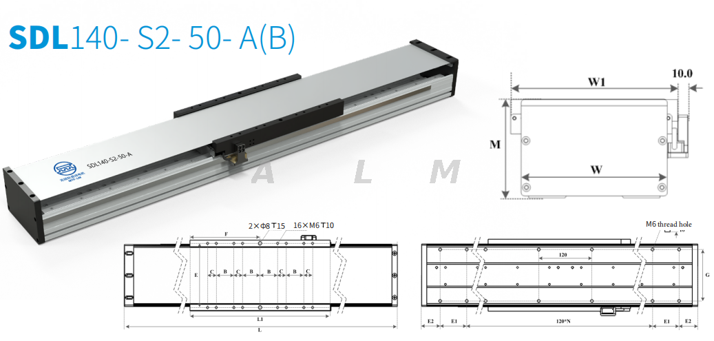 SDL140-S2 -50-A linear motor module